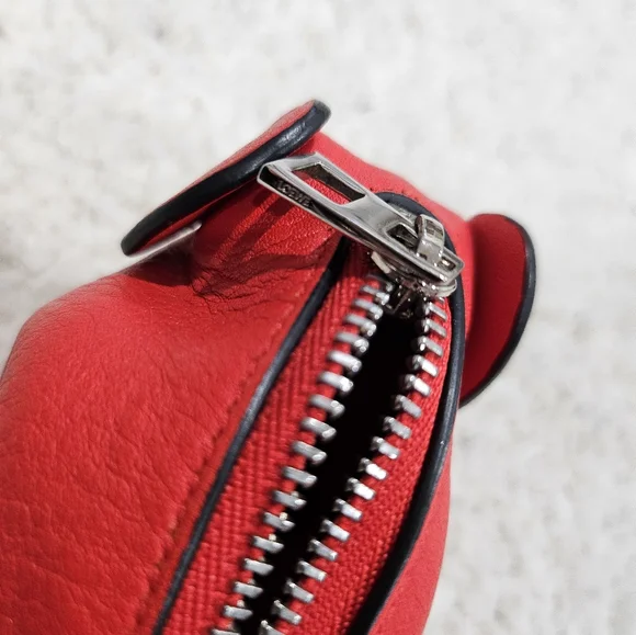 Loewe Red Leather Elephant Coin Case